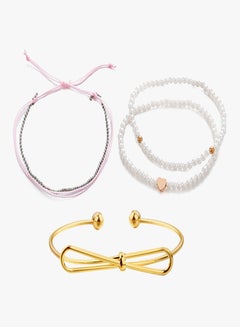 Pearl in Oyster 4-Piece Gold Plated Bracelet Set  - Image 3