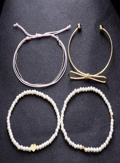 Pearl in Oyster 4-Piece Gold Plated Bracelet Set  - Image 2