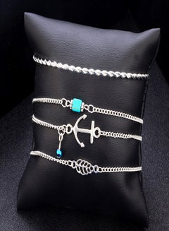 Pearl in Oyster 4-Piece Silver Plated Bracelet Set  - Image 3