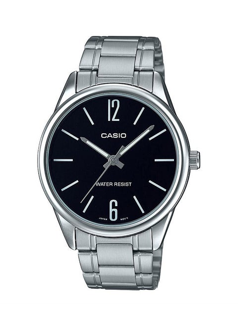 Men's Water Resistant Analog Wrist Watch MTP-V005D-1BUDF - 47 mm - Silver