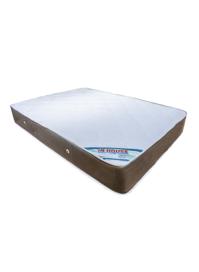 REGAL IN HOUSE Orchid Double Faced Bed King Size Mattress Foam With Thickness 28 cm White/Brown 200x180cm - Image 1