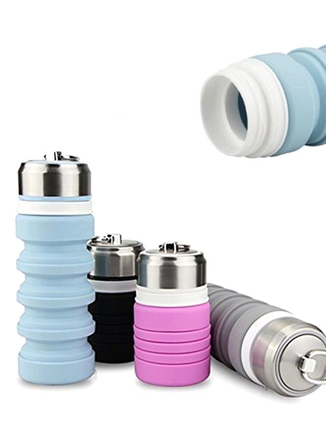 4-Piece Foldable Water Bottle Set Multicolour 400ml - Image 2
