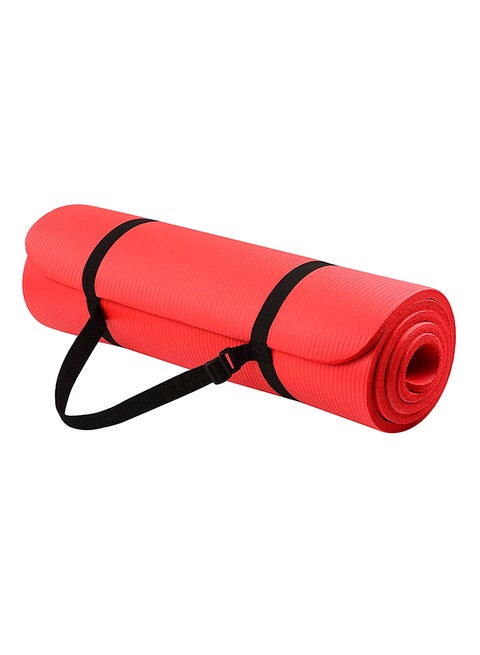 Anti-Tear Exercise Mat With Carrying Strap 60x15centimeter 60x15cm