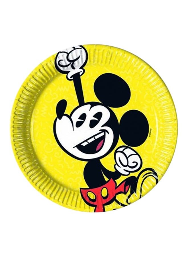 بروكوس طقم أطباق مزينة بطبعات من 8 قطع 7بوصة