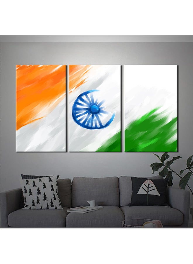 3-Piece Flag Theme Canvas Painting With Frame Multicolour 120X60cm - v1546414705/N20079749A_2