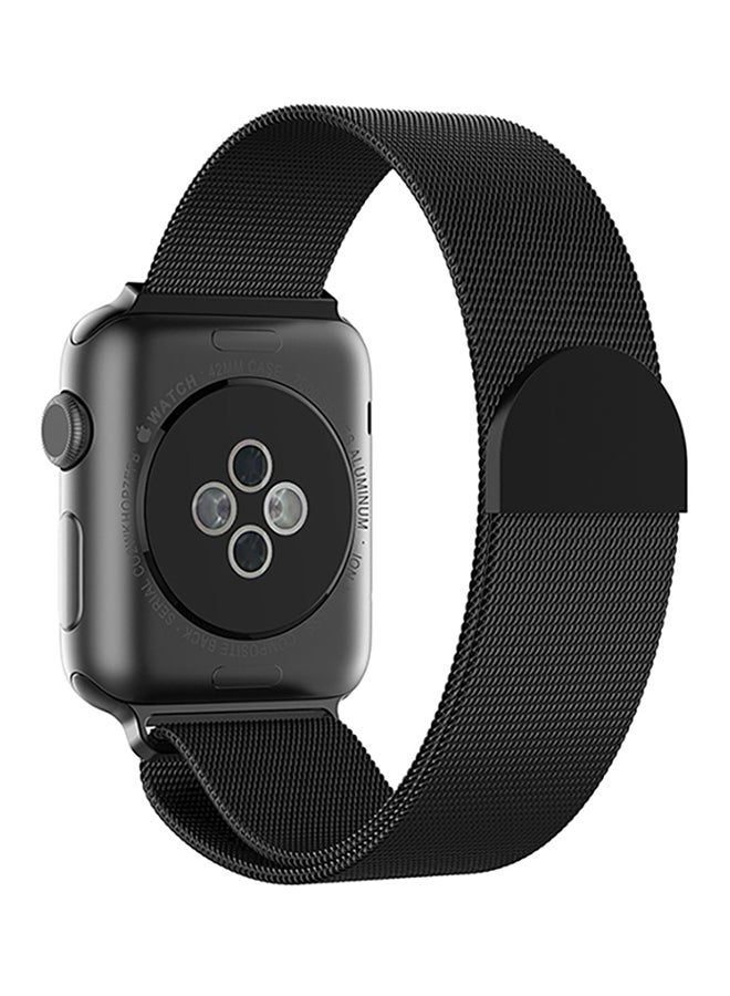 بيكيل سوار بديل لسلسلة ساعات أبل 3/2/1 42 مم أسود - Image 1