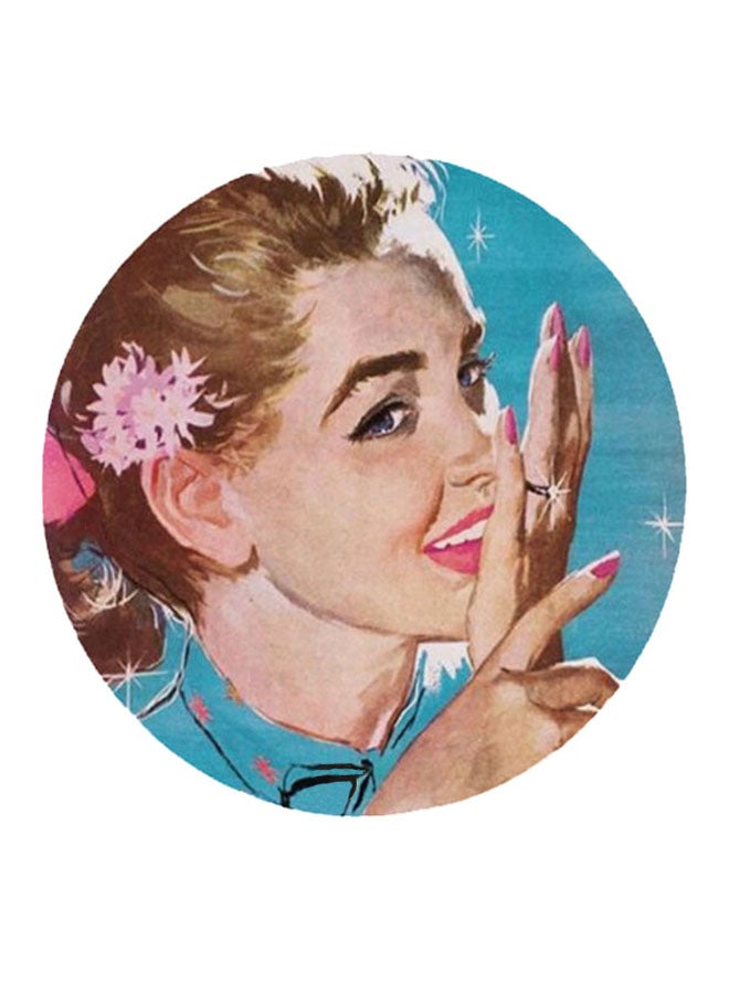 BP Pop Art Printed Pin Blue/Beige/Brown - Image 1