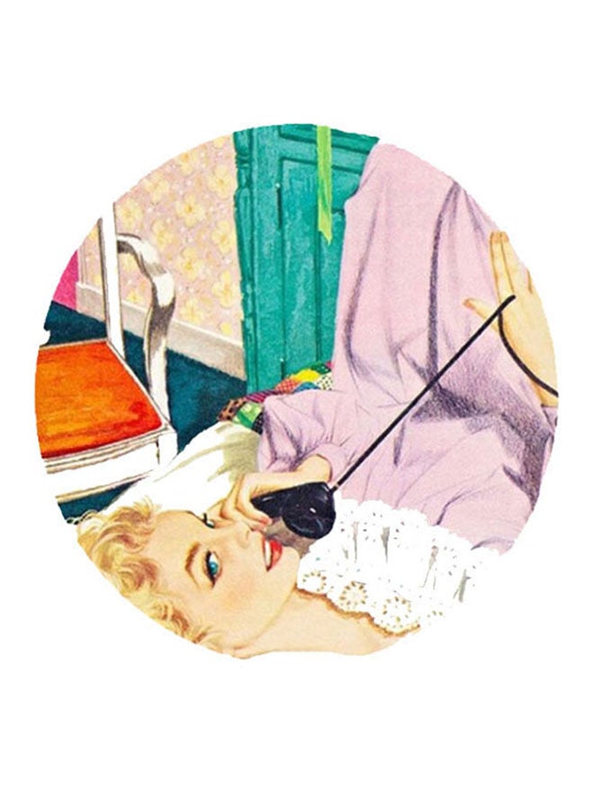 BP Pop Art Printed Pin Beige/Purple/Green - Image 1