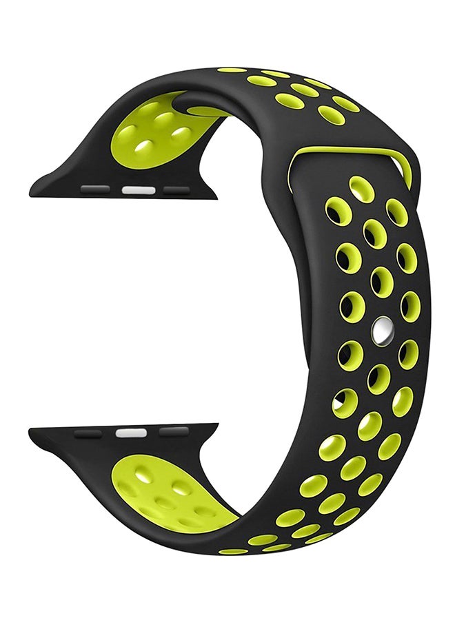 PASBUY - Replacement Watch Band For Apple Watch Series 4 40/44mm Black/Green - Image 1