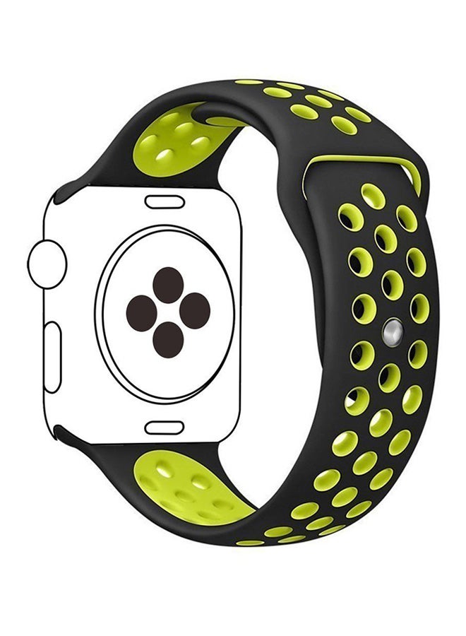 PASBUY - Replacement Watch Band For Apple Watch Series 4 40/44mm Black/Green - Image 1