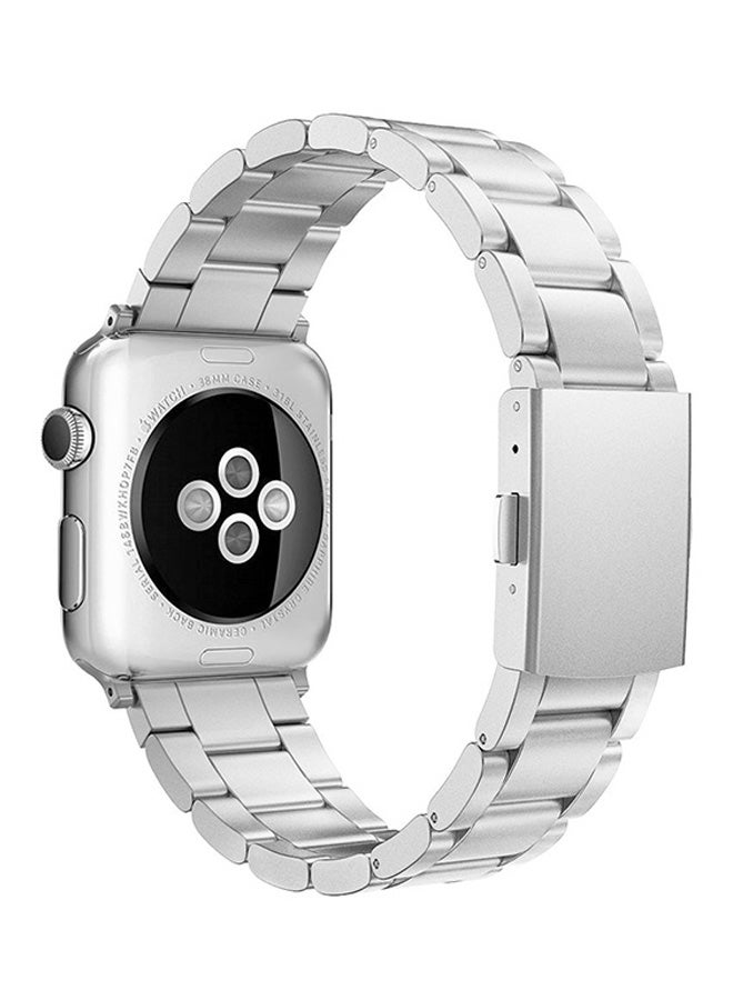 EHOME - Replacement Band For Apple Watch Series 3/2/1 Silver - Image 1