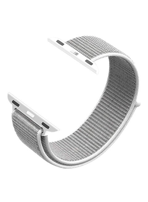 Replacement Fabric Band For Apple Watch Series 3/4/5 Silver