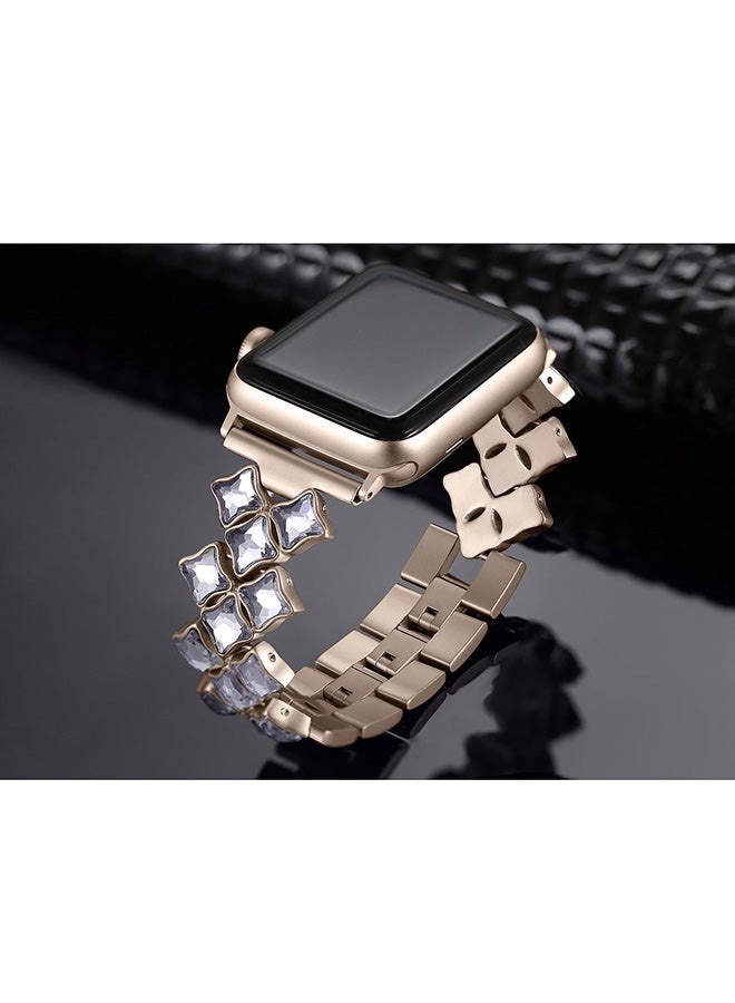 EHOME Replacement Band For Apple Watch Series 3/2/1 Gold - Image 3