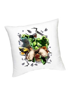 3D Hulk Break Through Printed Cushion White/Green/Red 45cm