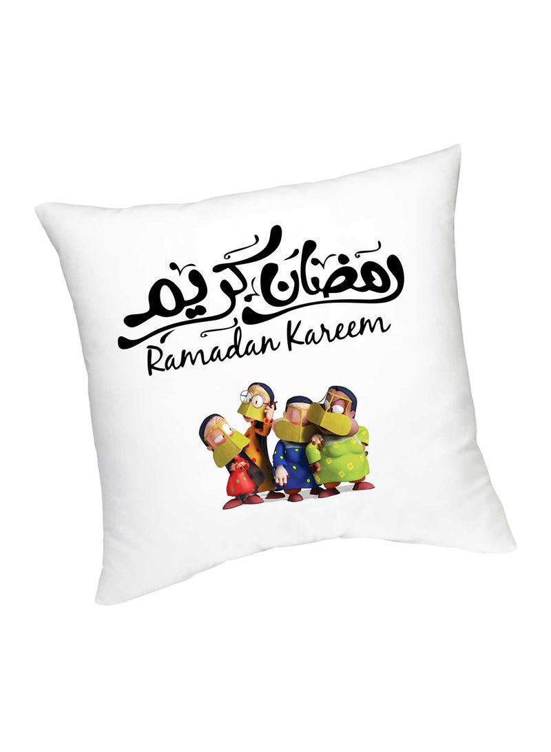 وسادة مطبوعة برسمة كرتون عربي مع عبارة "رمضان كريم" أبيض/أسود/أخضر 45Ø³Ù†ØªÙŠÙ…ØªØ±
