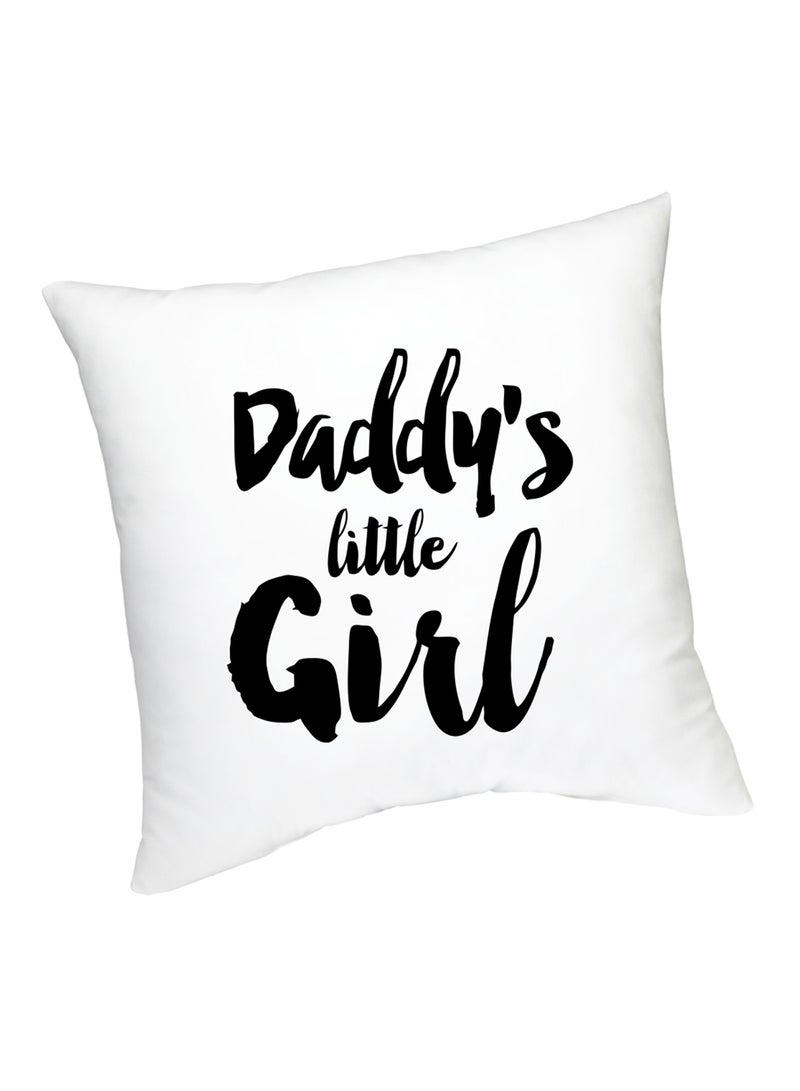 Daddy's Little Girl Printed Cushion White/Black 45cm