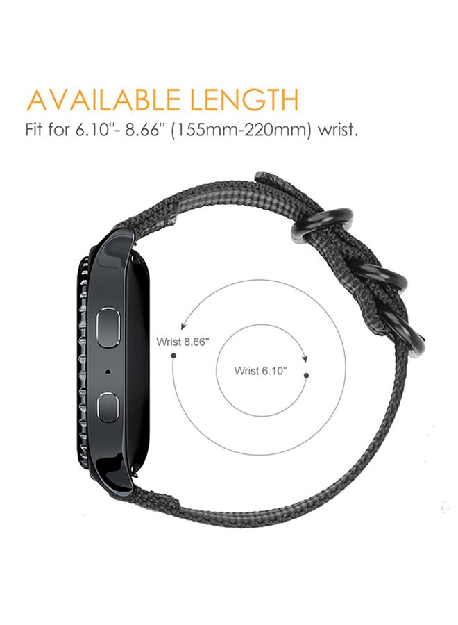 فينتي سوار بديل لساعة جارمين فيفو أكتيف 3/ فور رانر 645 ميوزيك/ فيفو موف HR رمادي/أسود - Image 2