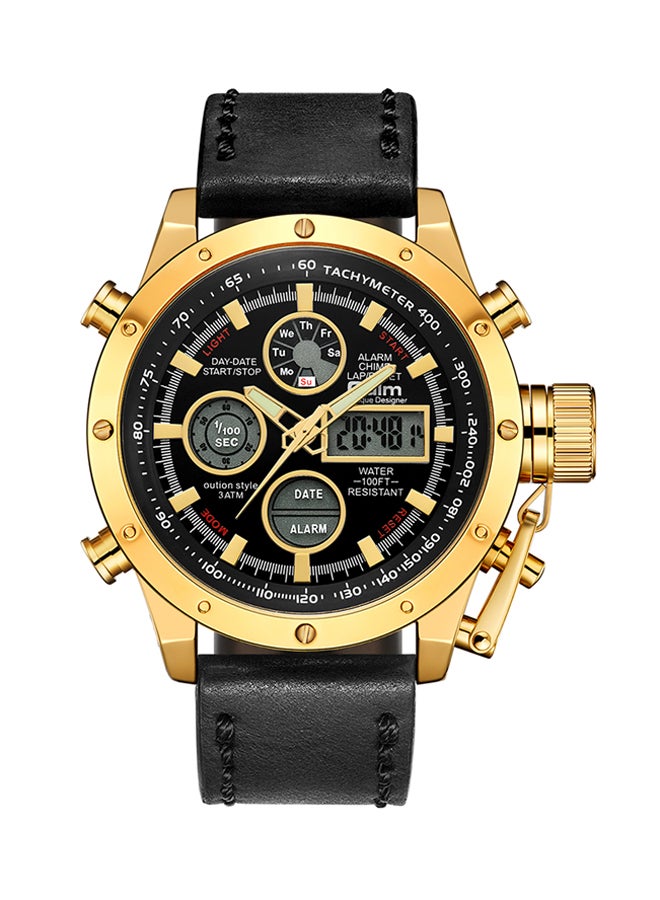 Oulm men PU Leather Analog+Digital Watch OL-HP3553  - Image 1