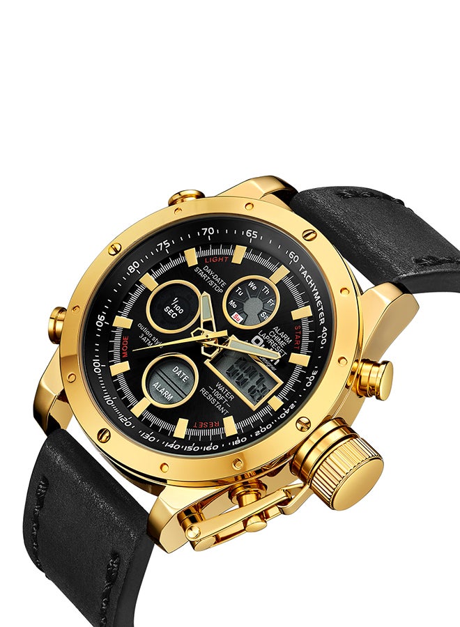 Oulm men PU Leather Analog+Digital Watch OL-HP3553  - Image 2