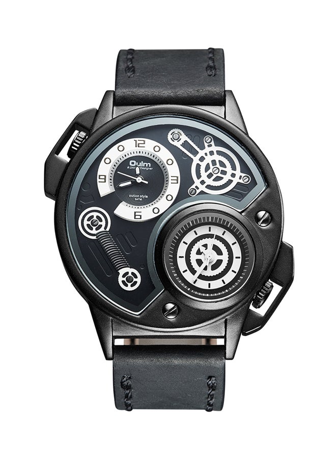 أولم ساعة بعقارب وسوار من جلد البولي يوريثان طراز OL-HP3578 men - Image 1