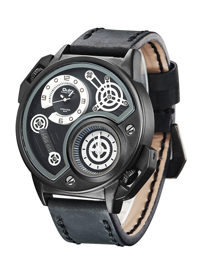 أولم ساعة بعقارب وسوار من جلد البولي يوريثان طراز OL-HP3578 men - Image 2