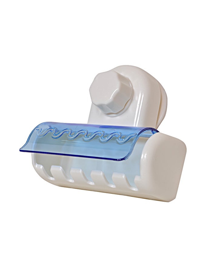 Generic Toothbrush Holder With Suction Cup White/Blue 12.294.2x12centimeter  - Image 1