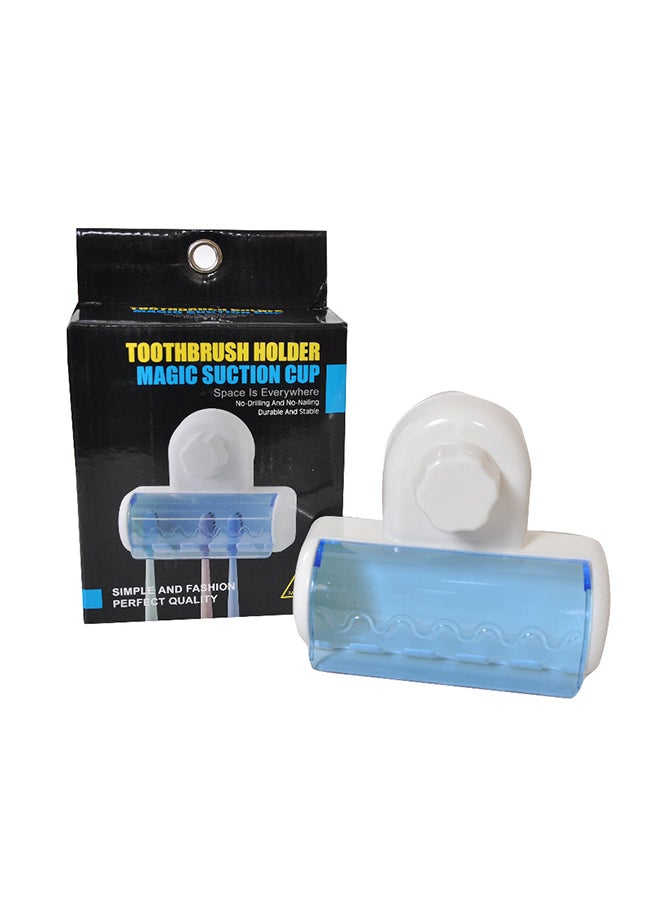 Generic Toothbrush Holder With Suction Cup White/Blue 12.294.2x12centimeter  - Image 2
