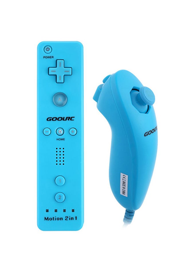 مجموعة من ذراع تحكم عن بعد وعصا قتالية لجهاز ألعاب نينتندو وي/ وي يو مكونة من قطعتين - Image 1