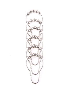 Somay 6-Piece Rings Stainless Steel Shower Curtain Hooks Silver 35x25x15centimeter  - Image 2