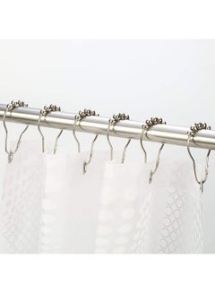 Somay 6-Piece Rings Stainless Steel Shower Curtain Hooks Silver 35x25x15centimeter  - Image 4
