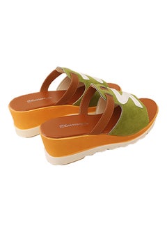 Sharpdo Mule Heel Casual Sandals Brown/Green  - Image 3