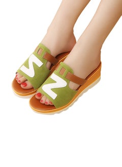 Sharpdo Mule Heel Casual Sandals Brown/Green  - Image 4