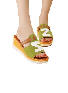 Sharpdo Mule Heel Casual Sandals Brown/Green  - Image 5