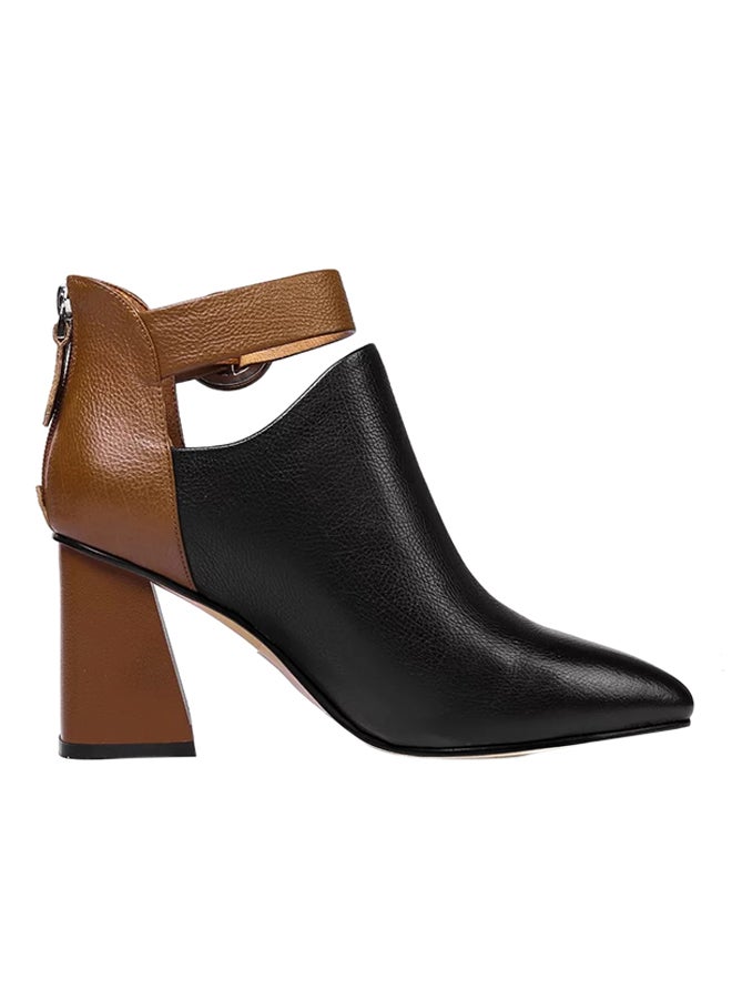 Sharpdo Patchwork Ankle Boots Black/Brown  - Image 1