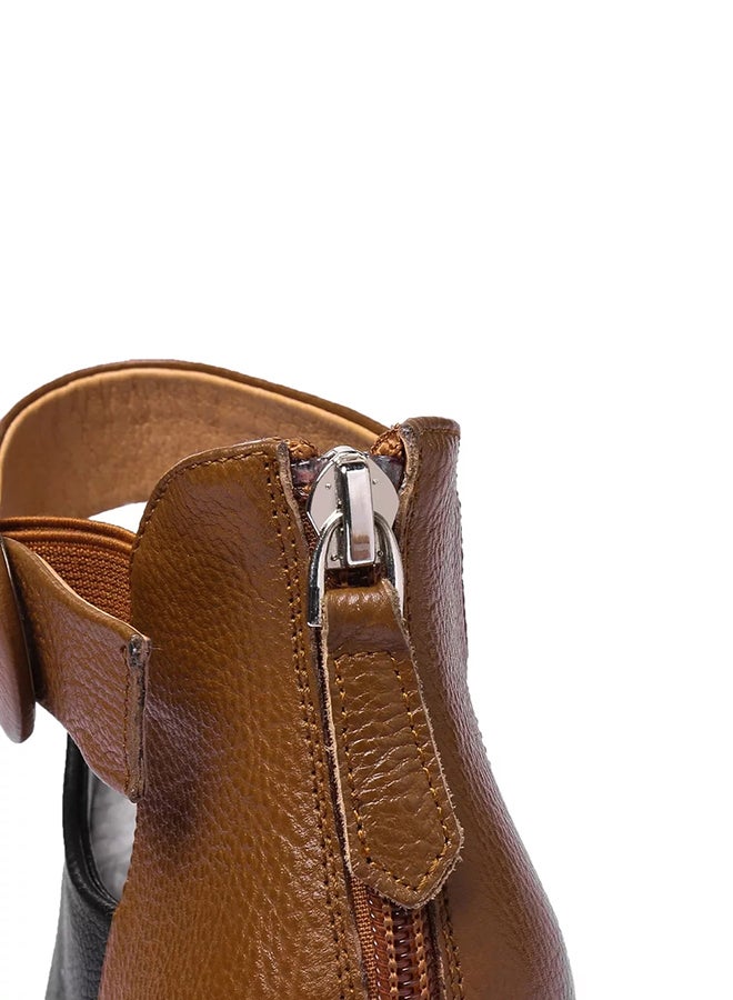 Sharpdo Patchwork Ankle Boots Black/Brown  - Image 5
