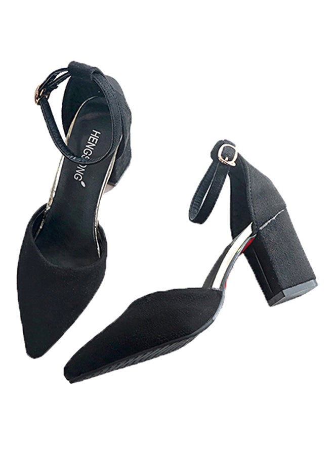 Sharpdo - Ankle Tie High Heel Pumps Black - Image 1