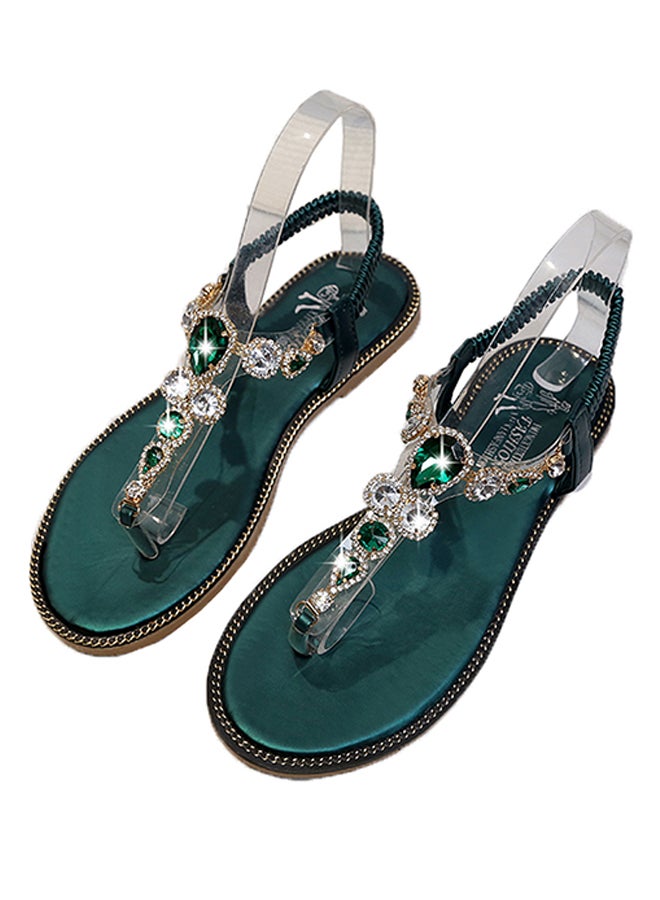 Sharpdo Flat Sandals Green - Image 3