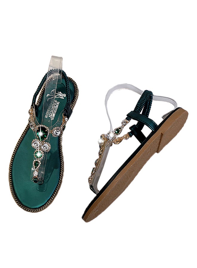 Sharpdo Flat Sandals Green - Image 4