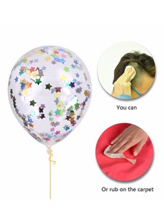 Somay 10-Piece Gold Star Foil Confetti Transparent Balloons 16X13X4cm  - Image 2