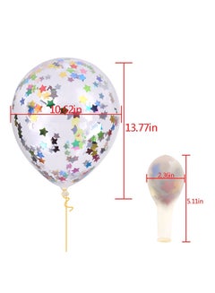 Somay 10-Piece Gold Star Foil Confetti Transparent Balloons 16X13X4cm  - Image 4