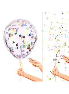 Somay 10-Piece Gold Star Foil Confetti Transparent Balloons 16X13X4cm  - Image 3