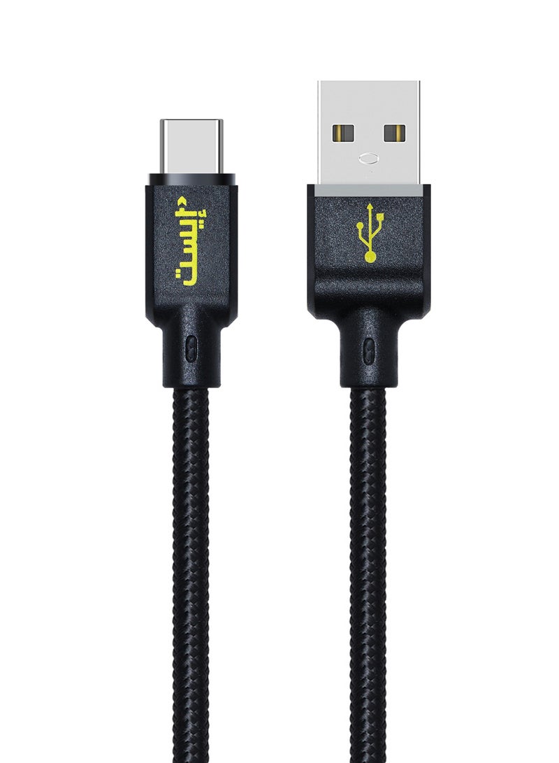 Noon East USB C (Type C) Quick Charge Charging Cable Braided Black  - Image 2