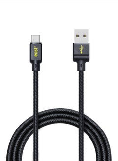 Noon East USB C (Type C) Quick Charge Charging Cable Braided Black  - Image 1