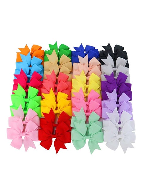 30-Piece Baby Girls Ribbon Set Multicolour 4.5inch