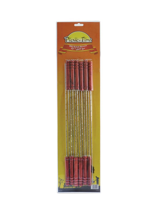 12-Piece Barbeque Skewer Grey 57x15x2.5cm