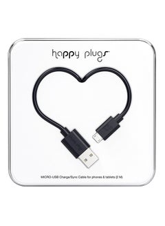 هابي بلجز كابل شحن ومزامنة بيانات بمنفذ Micro USB أسود 