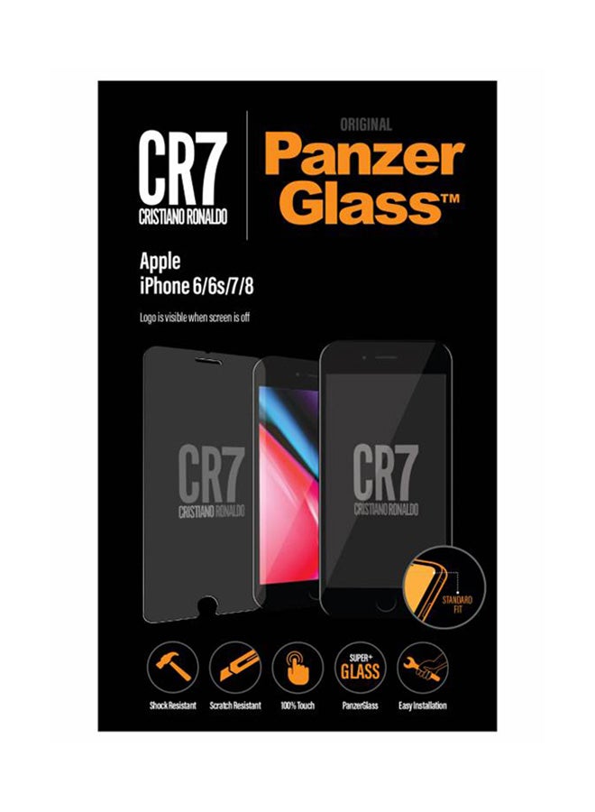 بانزرجلاس لاصقة حماية للشاشة من الزجاج المقوى CR7 لهاتف أبل آيفون 6/6s/7/8 شفاف - Image 2