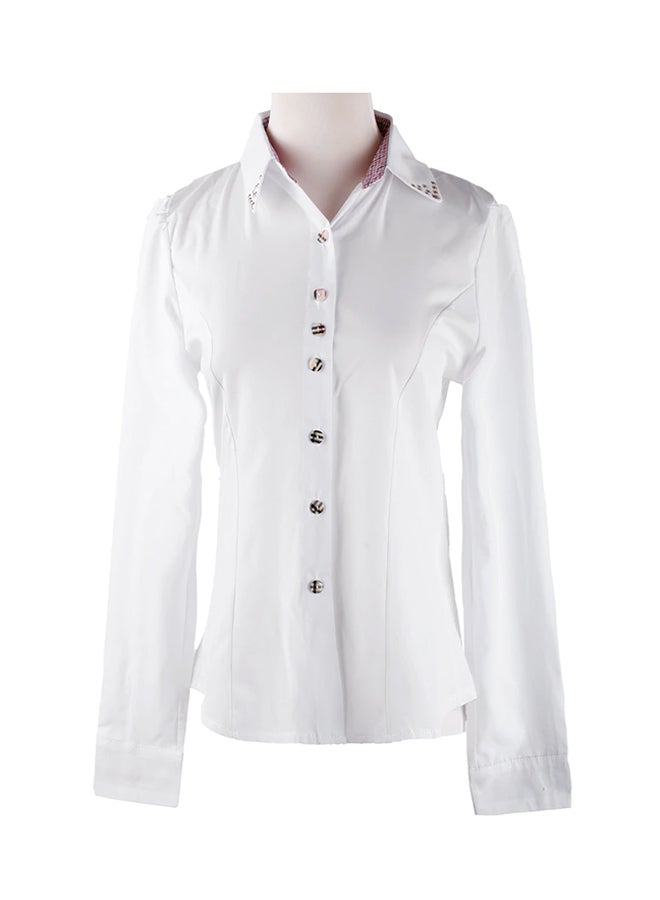 Collared Neck Shirt White - Image 1
