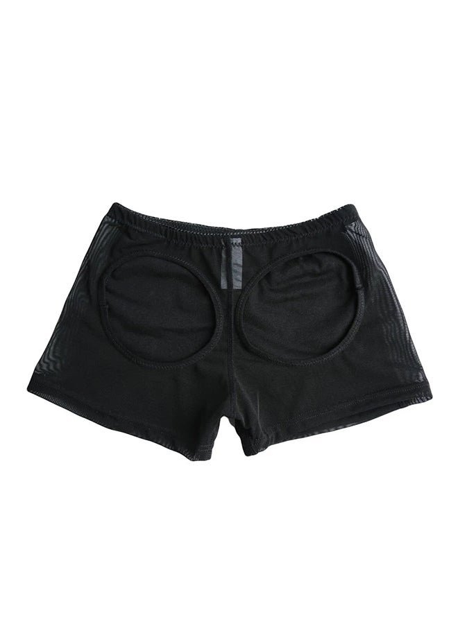 شورت سادة برباط خصر مطاطي أسود - Image 2
