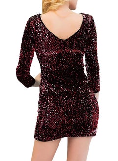 Generic Sequin Bodycon Mini Dress Red  - Image 2